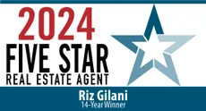 2024 Five Star Real Estate Agent - Riz Gilani